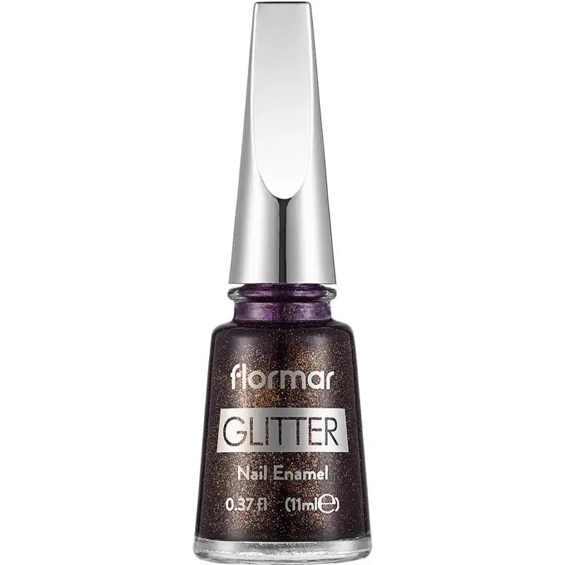 Flormar Glitter Nail Polish in GL44 Purple Glare