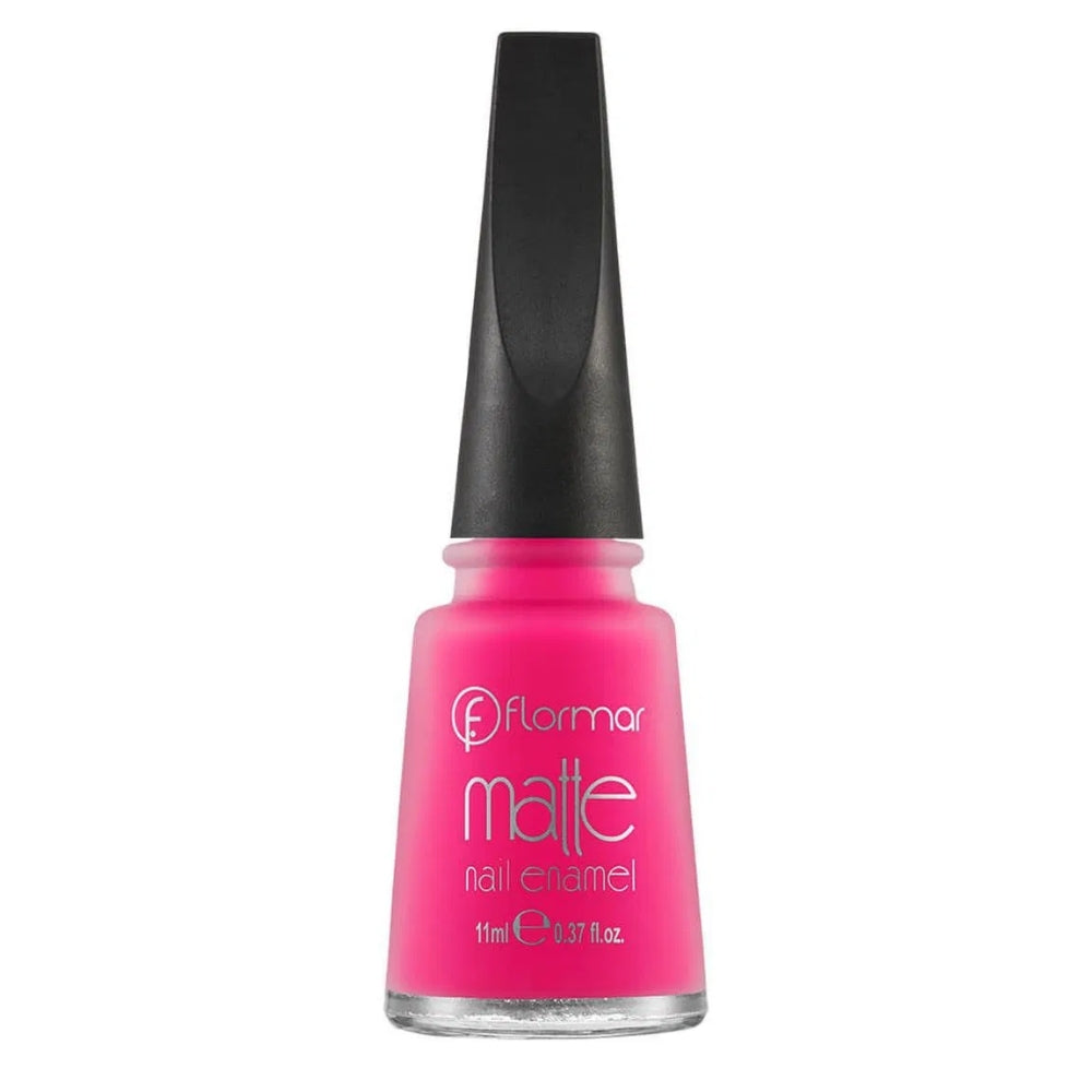 Flormar Matte Nail Enamel M09 Bright Pink Velvet Finish