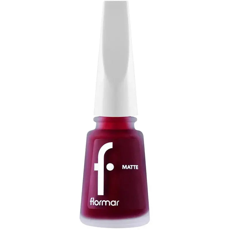Flormar Matte Nail Polish in M23 Burgundy In Matte 11ml