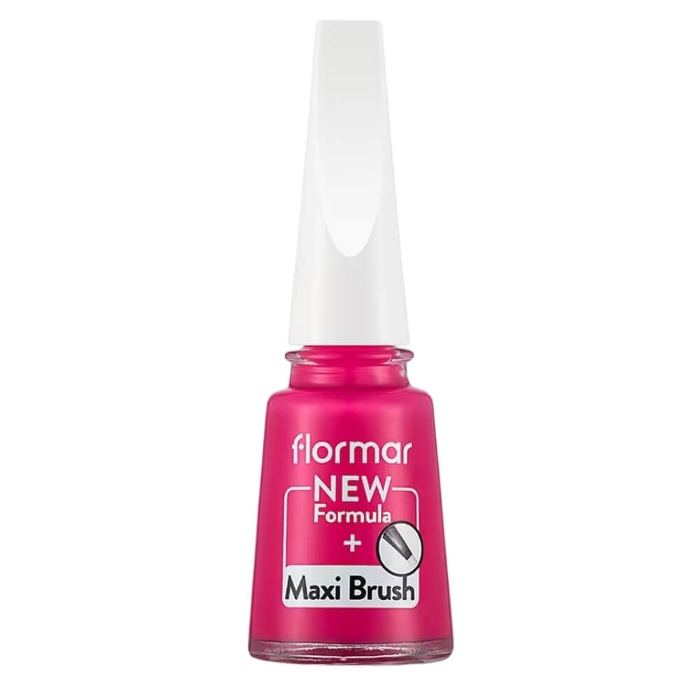 Flormar Nail Enamel 058 Bright Rose Glossy Polish