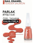 Flormar Nail Enamel Glossy Nail Polish in 011 Tender Salmon