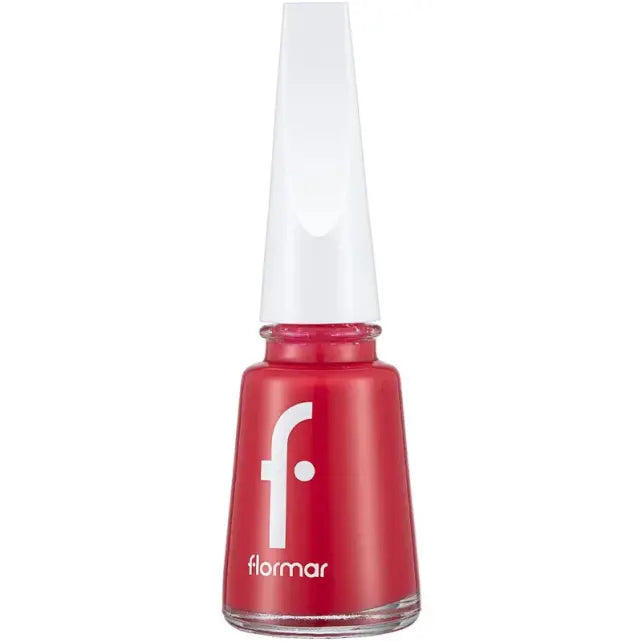 Flormar Nail Enamel Glossy Coral Nail Polish 377 Red Coral 8ml