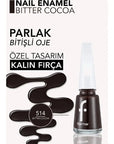 Flormar Nail Enamel Glossy Nail Polish 514 Bitter Cocoa 11ml