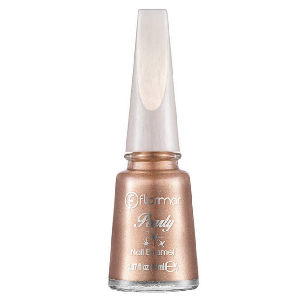 Flormar Pearly Nail Enamel Shimmer Polish 387 Vintage Gold