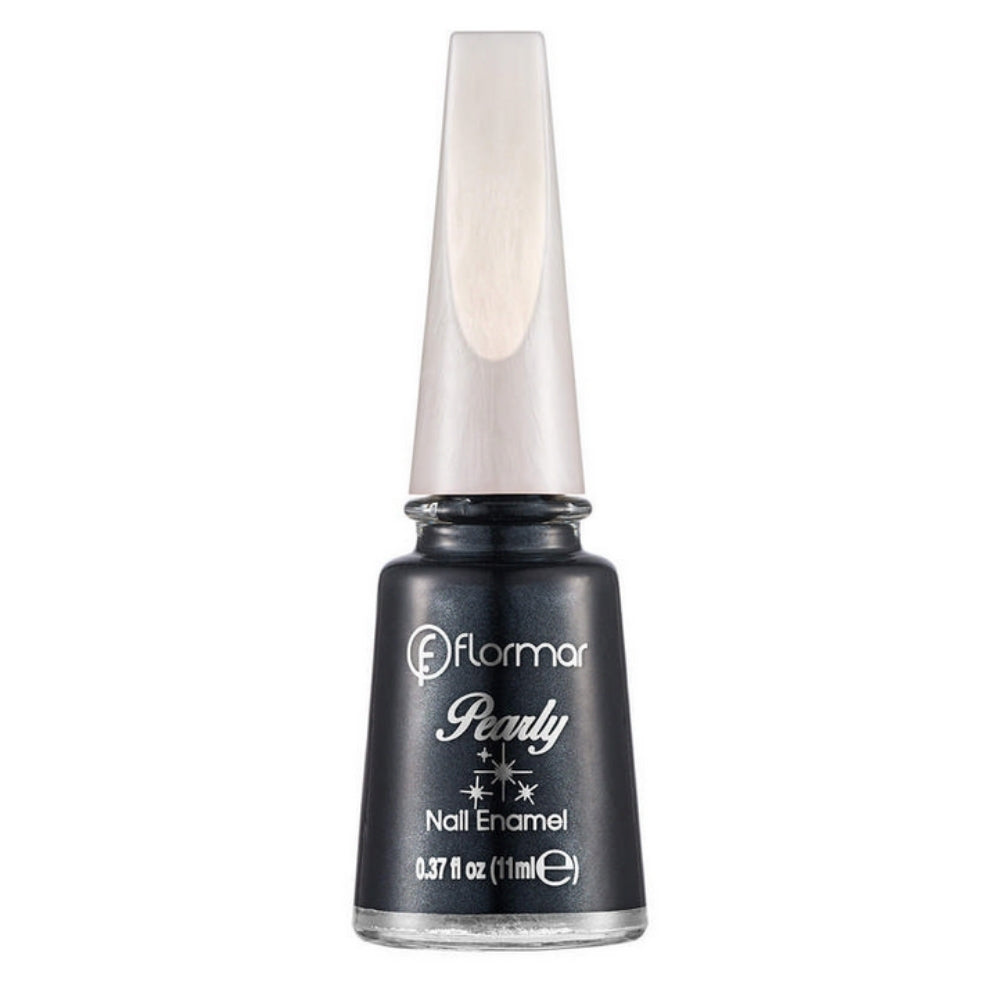 Flormar Pearly Nail Enamel Shimmering Polish 399 Midnight Black