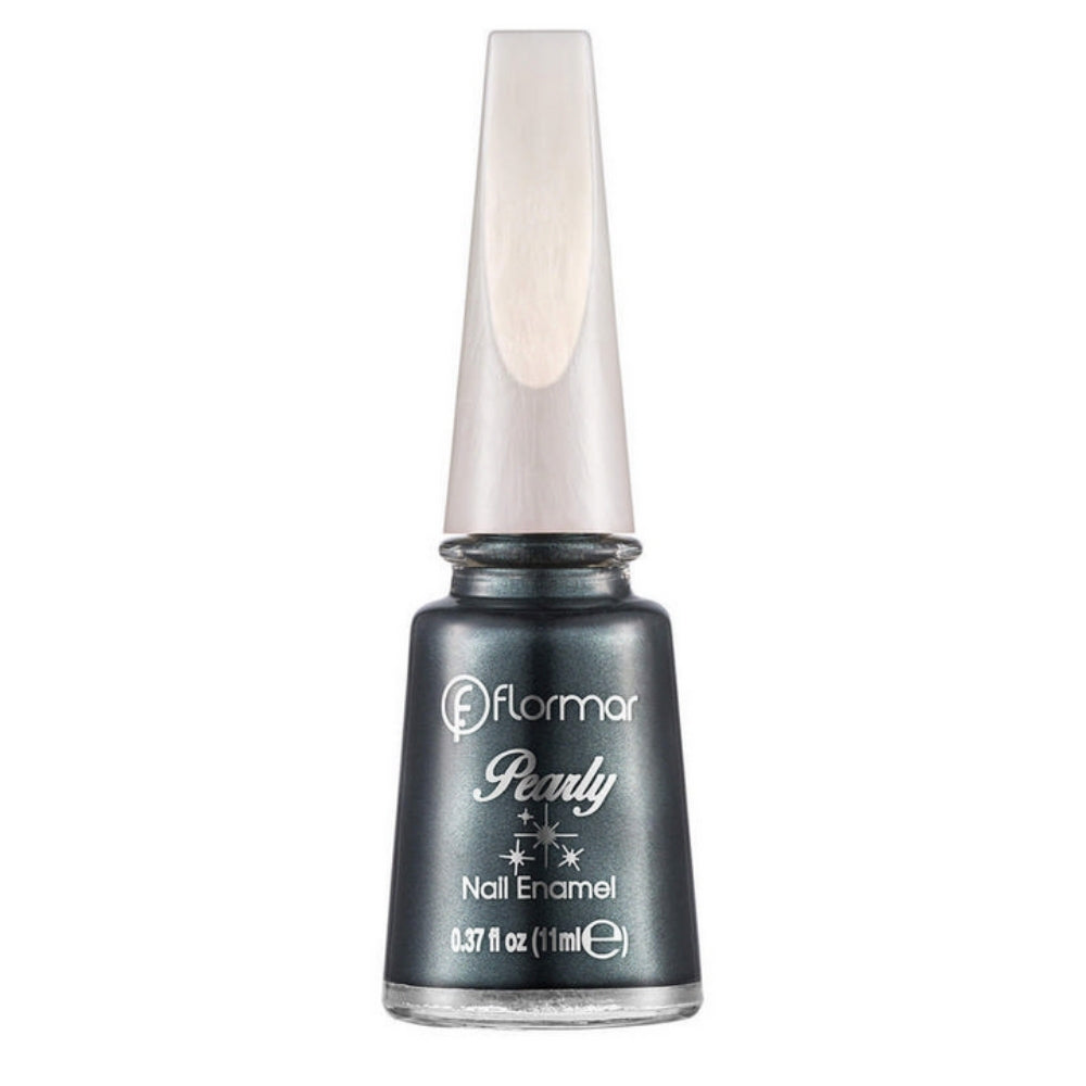 Flormar Pearly Nail Enamel Shimmering Green Steel 419 11ml