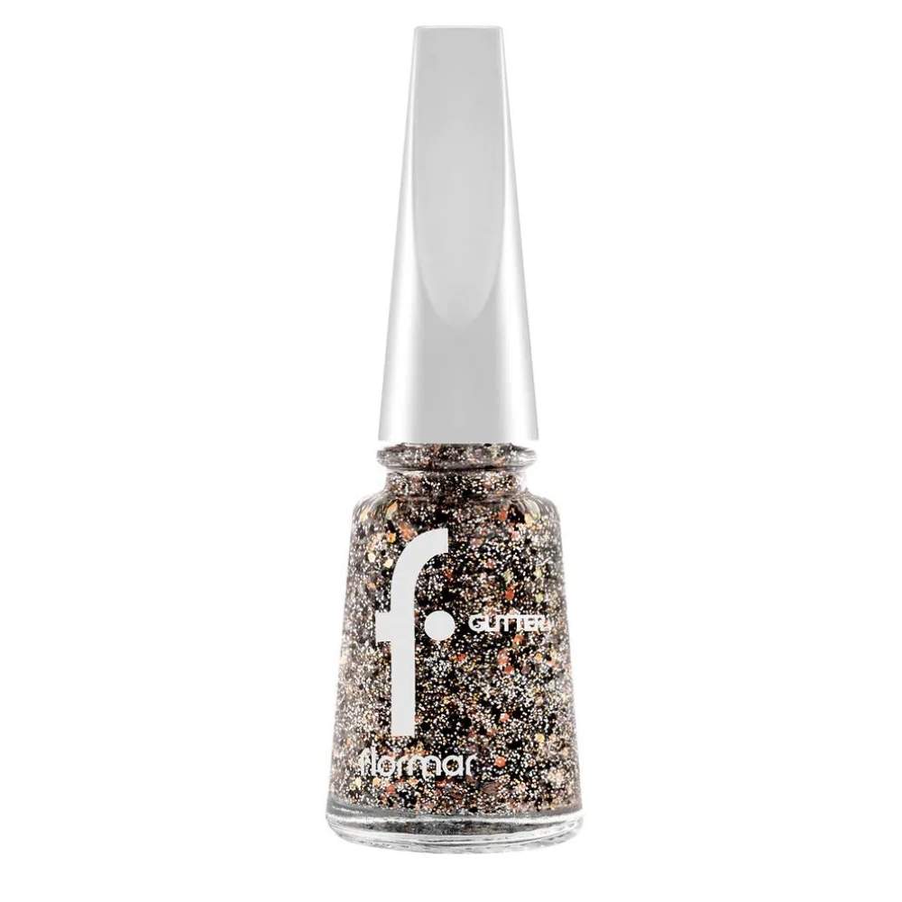 Flormar Glitter Nail Enamel GL42 Copper Shimmer Polish 11ml