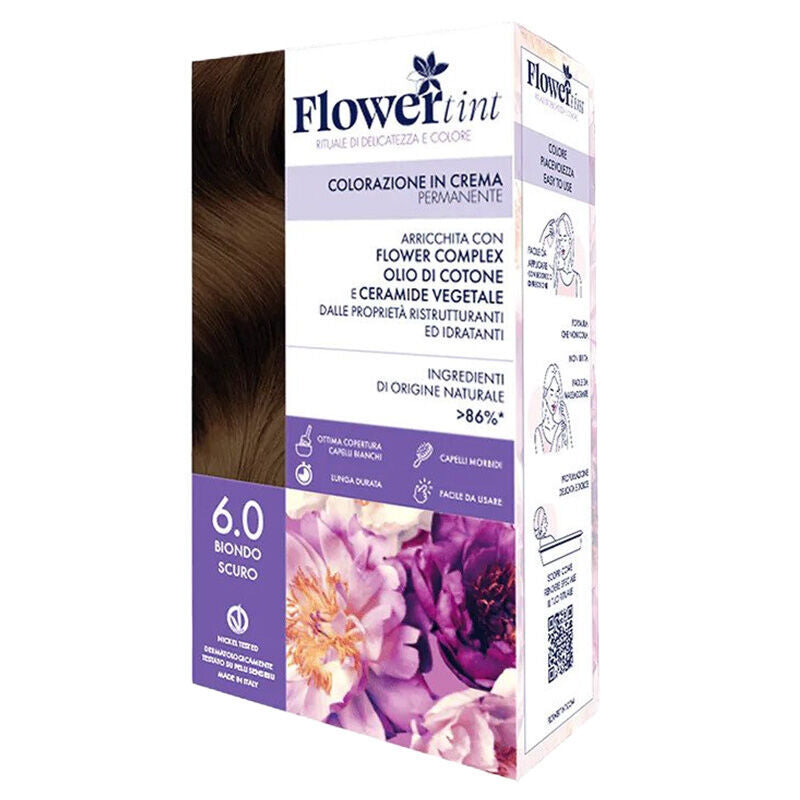 Flowertint Colorazione In Crema Hair Color Kit 6.0 Dark Blonde