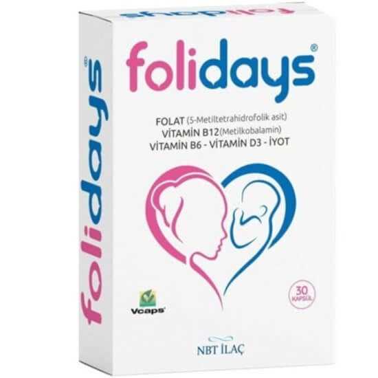 Nbt Life Folidays Folic Acid Supplement 30 Capsules