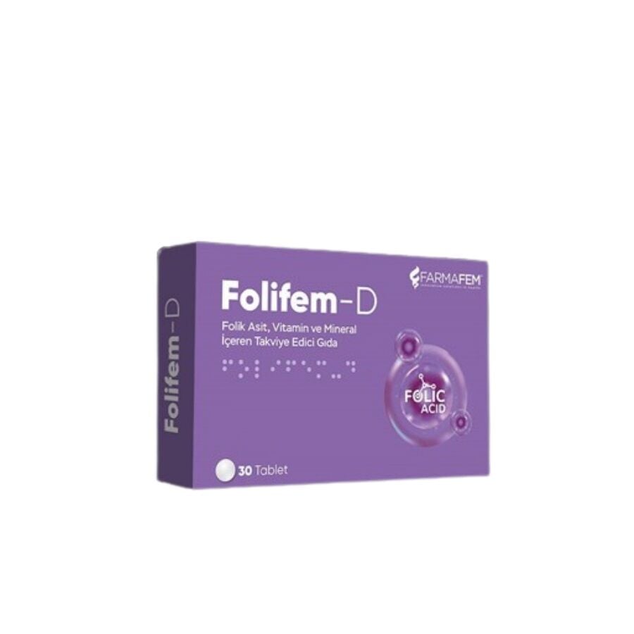 Farmafem Ilac Folifem D Multivitamin Support 30 Tablets