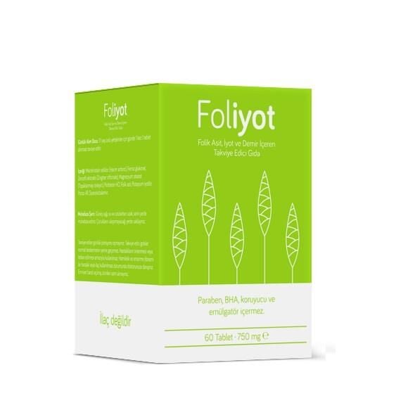 Bebemed Foliyot Dietary Supplement with Folic Acid & Iodine 60 Tablets