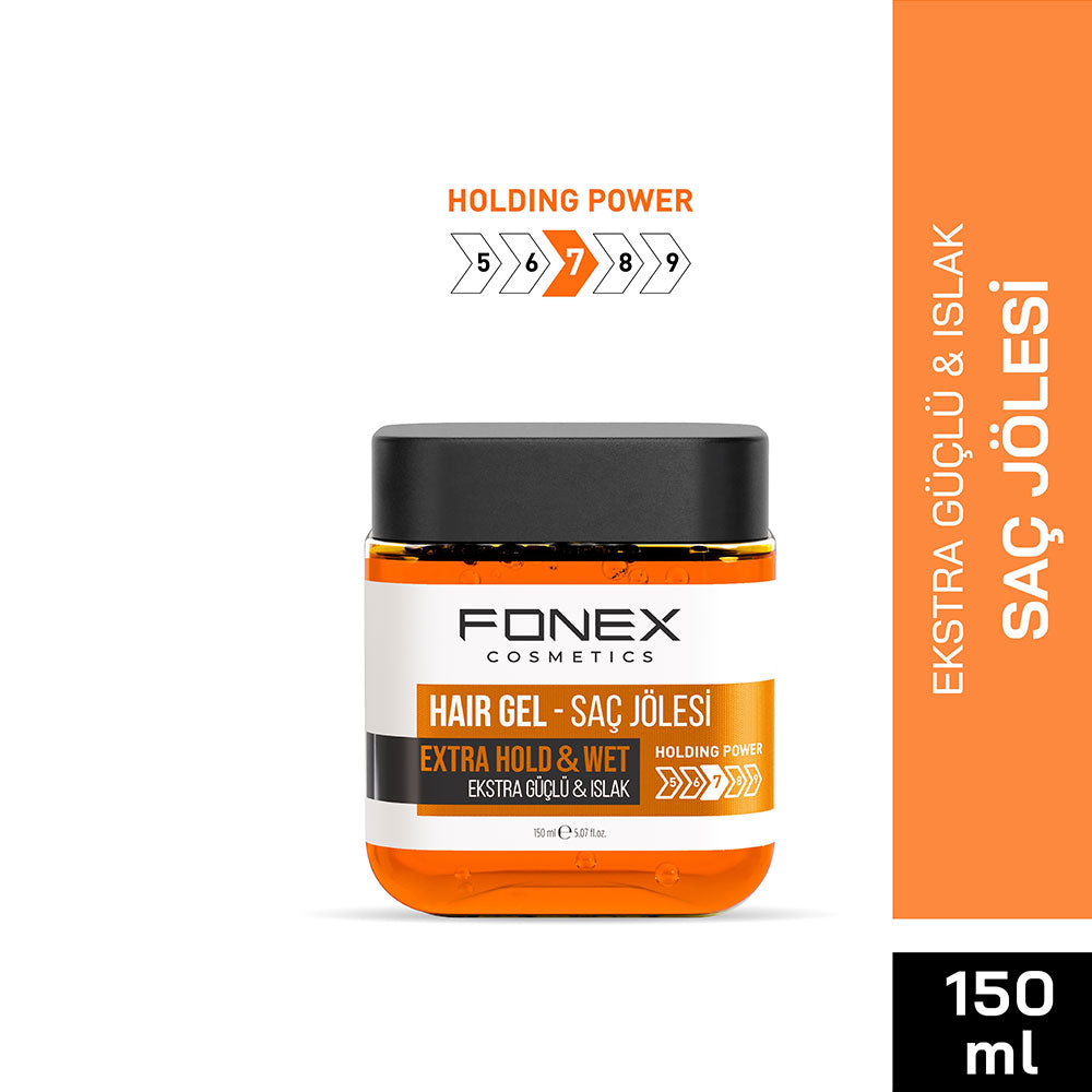 Fonex Extra Hold & Wet Hair Gel for Long-Lasting Style 150ml