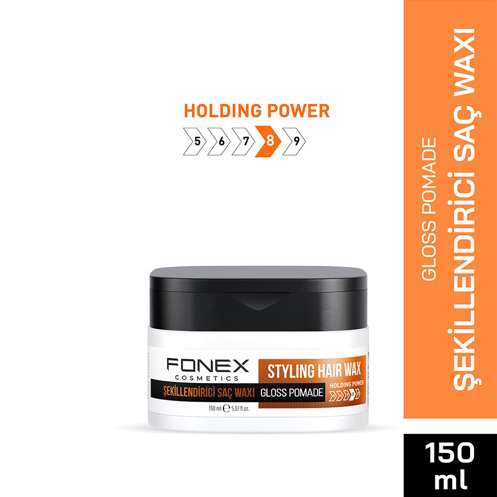 Fonex Styling Hair Wax Gloss Pomade High Shine 150ml