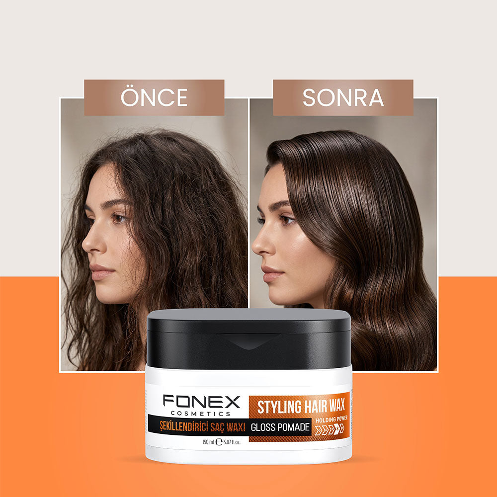 Fonex Styling Hair Wax Gloss Pomade High Shine 150ml