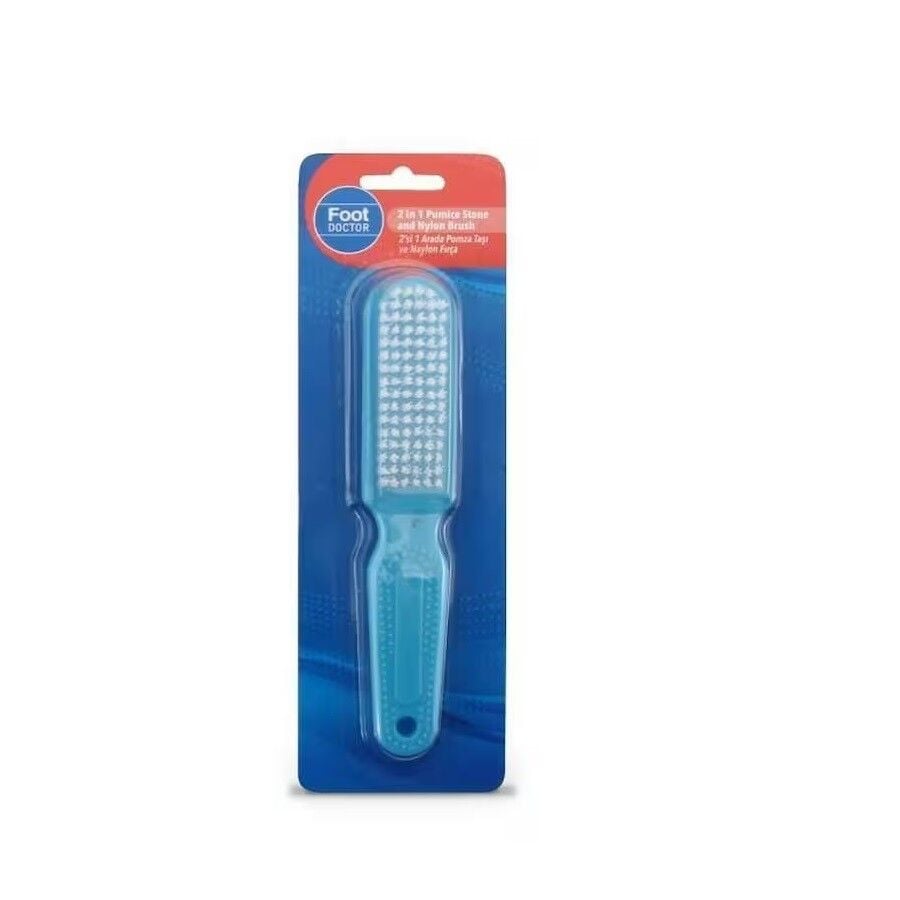 Foot Doctor 2-in-1 Pumice Stone & Nylon Brush for Smooth Feet