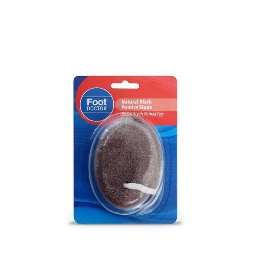 Foot Doctor Natural Black Pumice Stone for Smooth Feet 1 pc