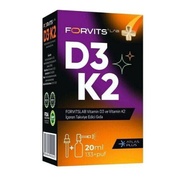 Forvits Lab Vitamin D3 & K2 Spray for Daily Support 20 ml