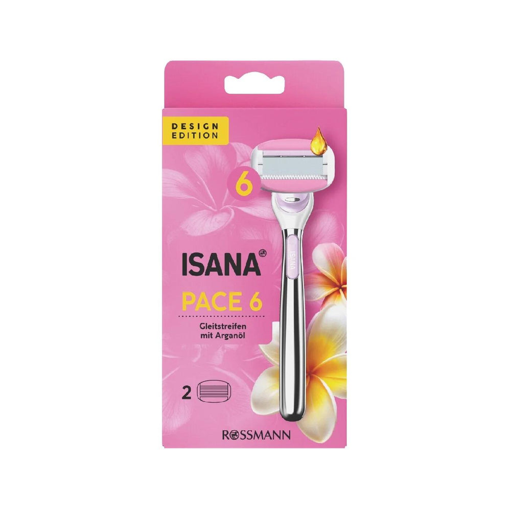 Isana 6-Blade System Razor with 2 Replacement Cartridges