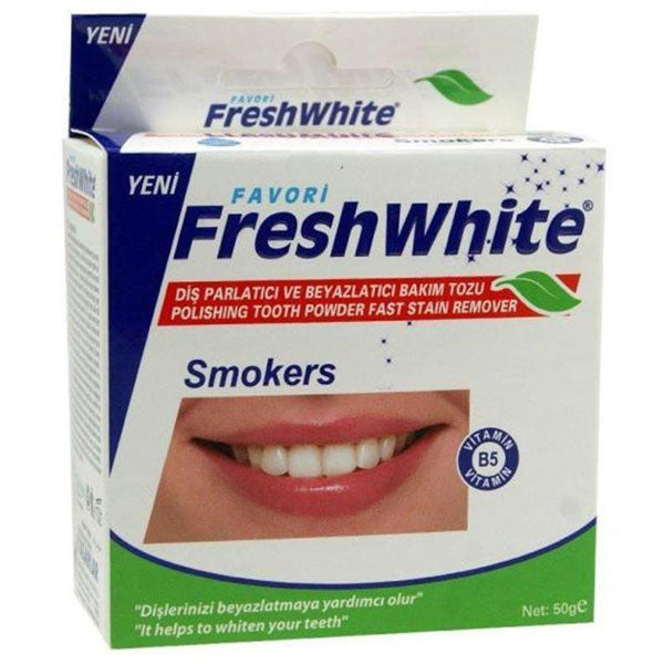 Fresh White Smokers Tooth Powder for Stain Removal 50g