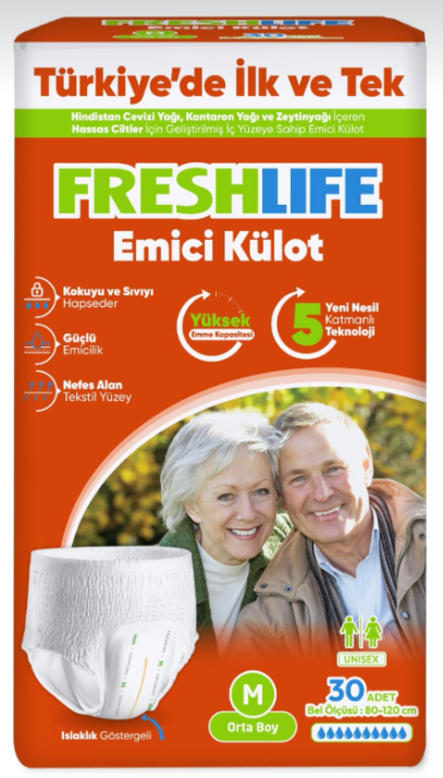 Freshlife Absorbent Incontinence Underwear Medium 30 Count