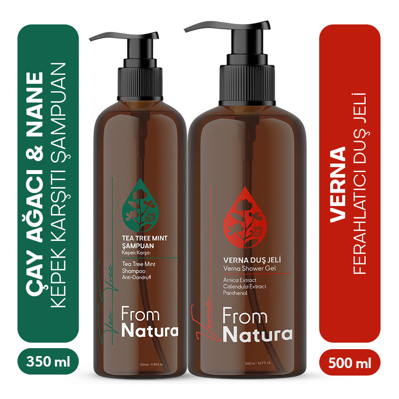 From Natura Tea Tree & Mint Anti-Dandruff Hair and Body Set
