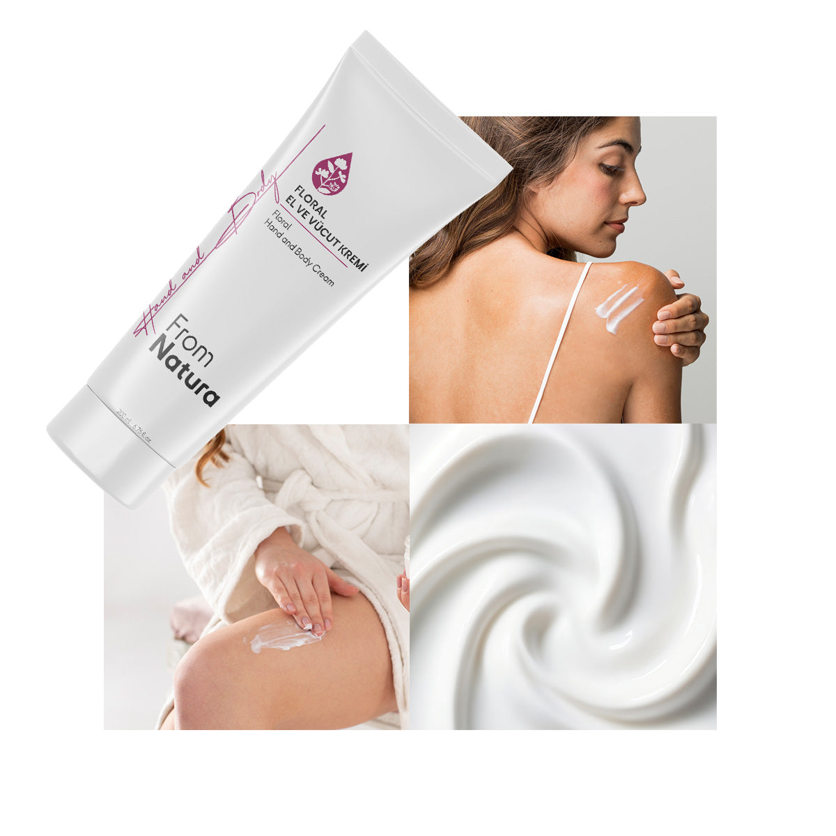 From Natura Floral Hand and Body Cream for Soft Skin 200 ml