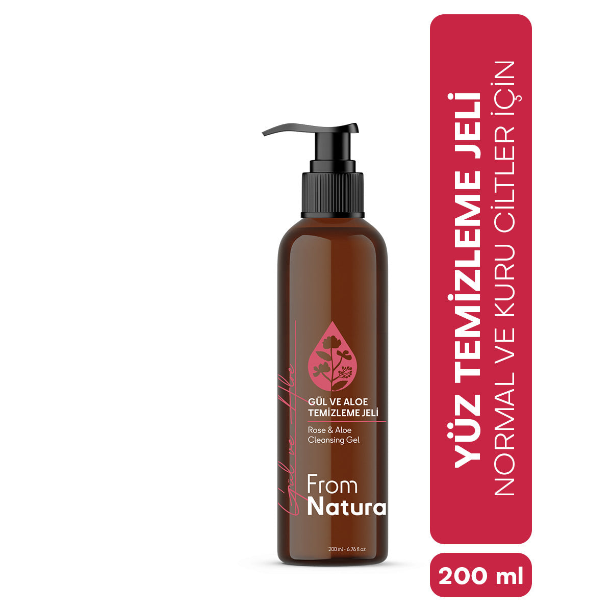 From Natura Rose &amp; Aloe Cleansing Gel for Radiant Skin 200 ml