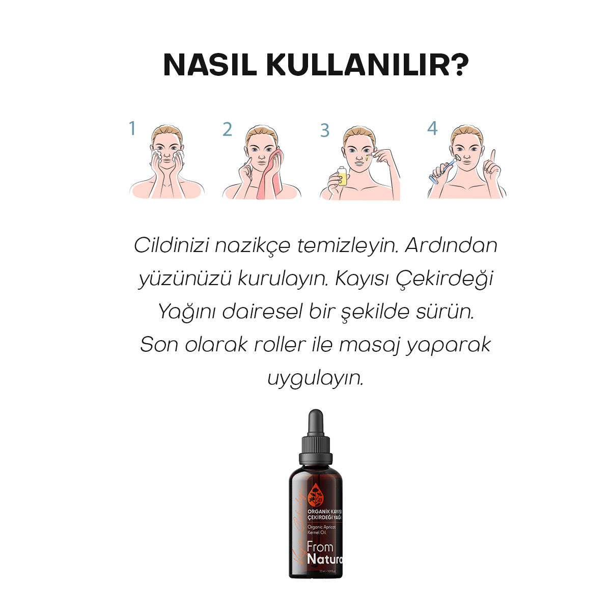 From Natura Organic Apricot Kernel Oil for Dry Skin 30 ml