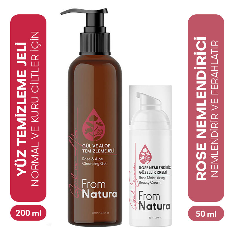 From Natura Rose Skincare Set for Sensitive Skin 2-Piece