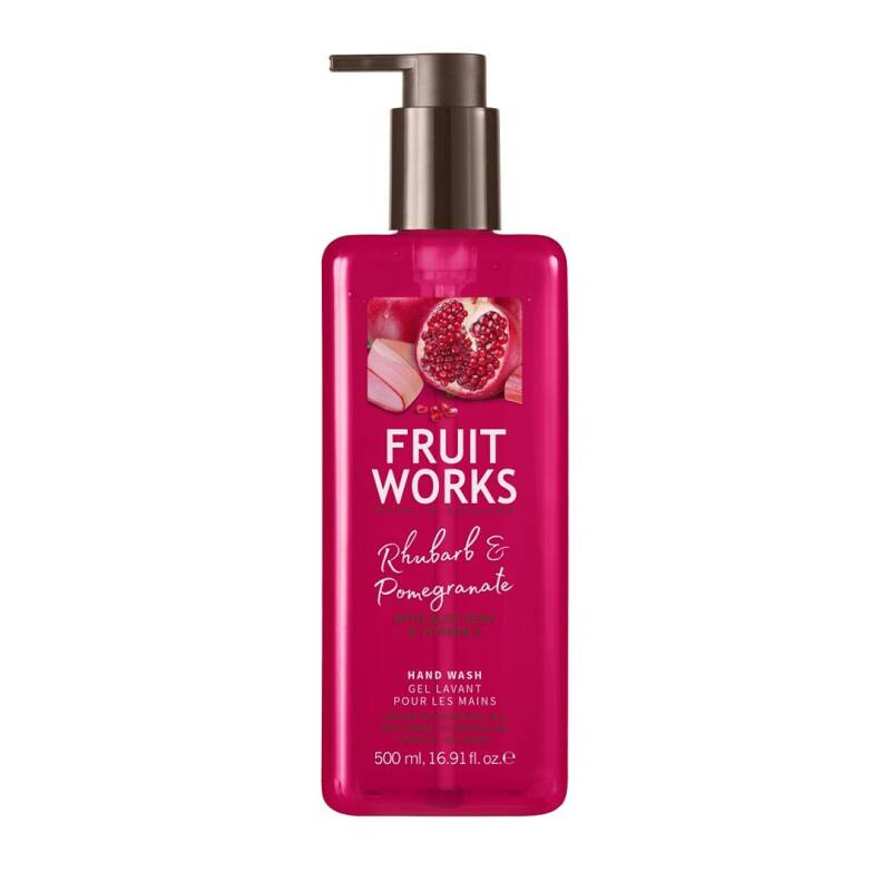 Fruit Works Rhubarb &amp; Pomegranate Liquid Hand Wash 500 ml