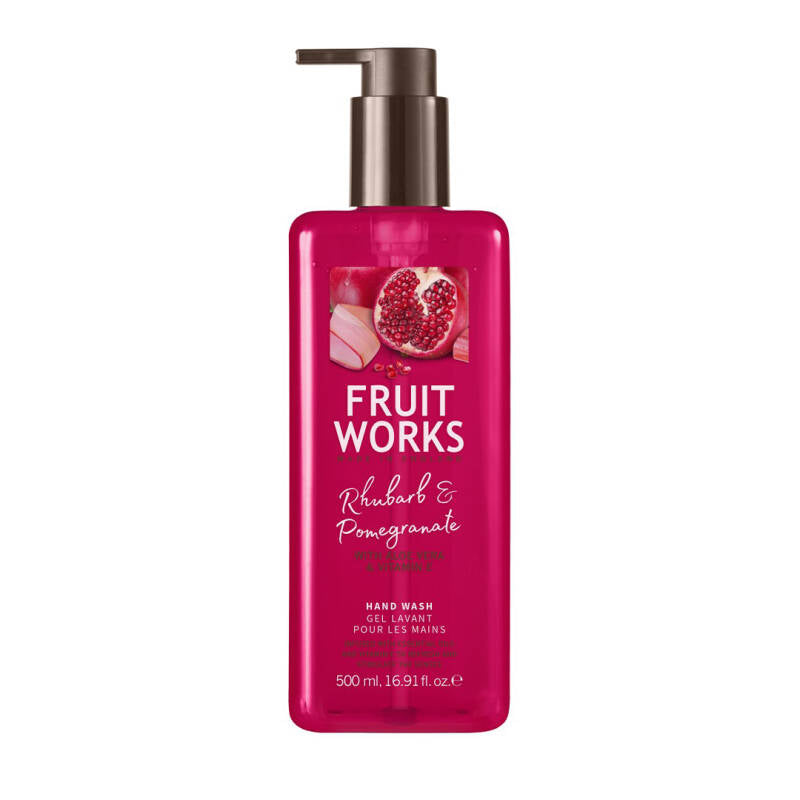 Fruit Works Rhubarb &amp; Pomegranate Liquid Hand Wash 500 ml