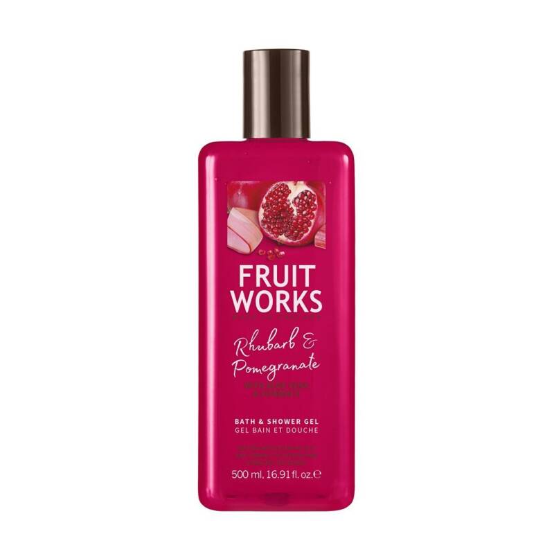 Fruit Works Rhubarb &amp; Pomegranate Shower Gel 500ml