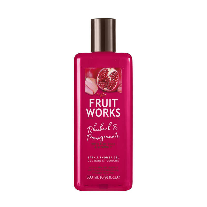 Fruit Works Rhubarb &amp; Pomegranate Shower Gel 500ml