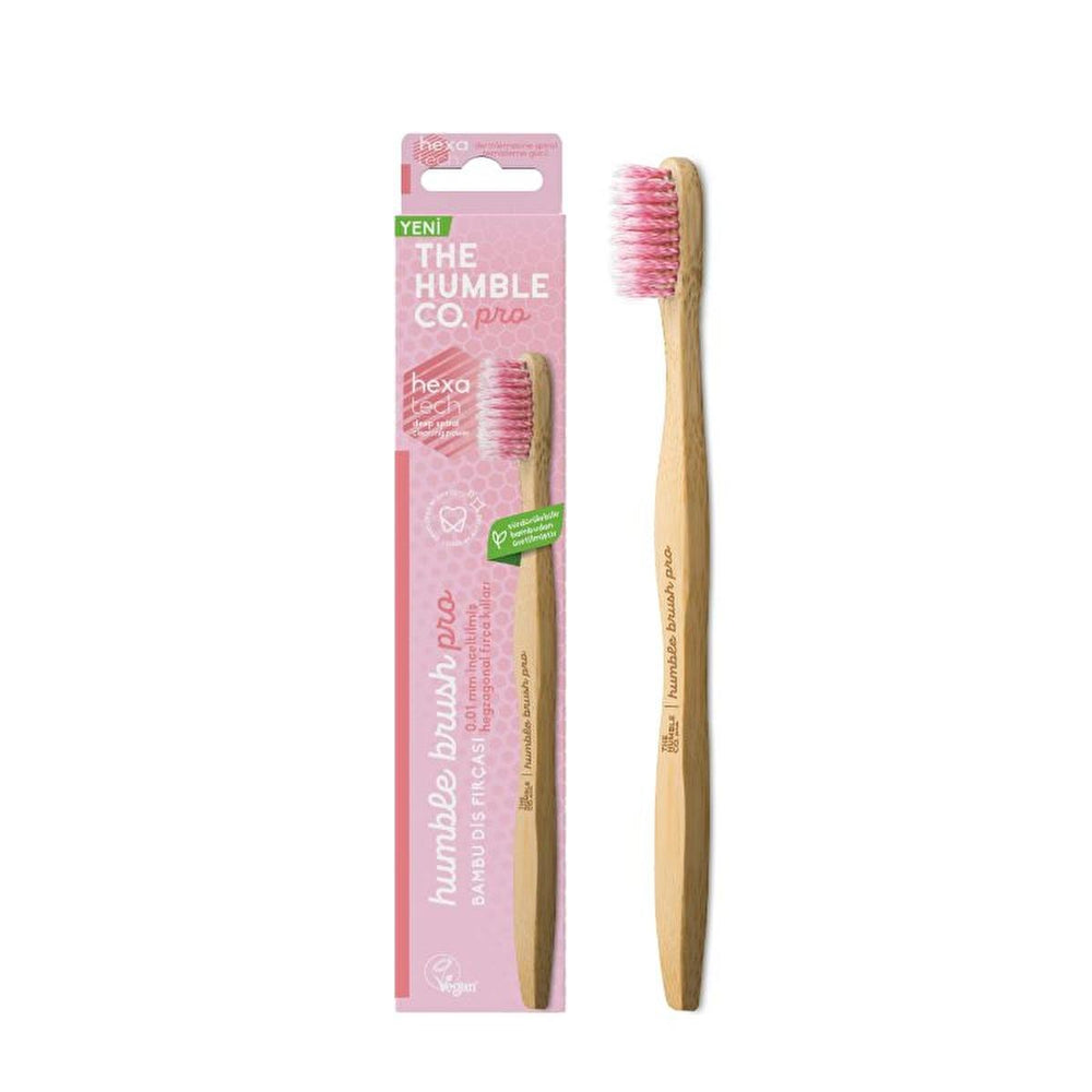 Humble Co. Bamboo Toothbrush - Eco-Friendly Oral Care with Hexagonal Bristles for Adults - Toothpaste