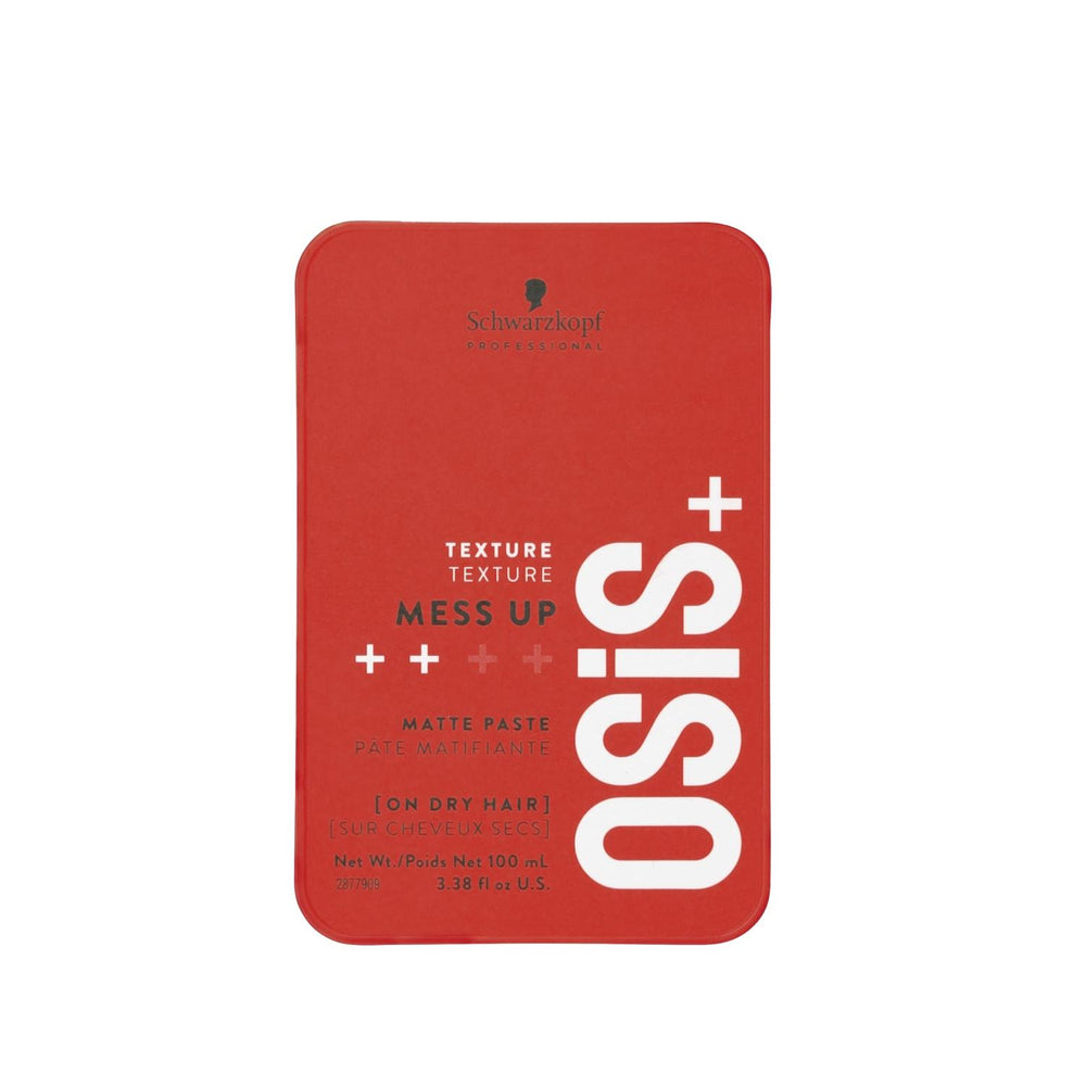 Schwarzkopf Osis+ Mess Up Texture Matte Paste - Hair Styling Product with Strong Hold & Matte Finish - Hair Care