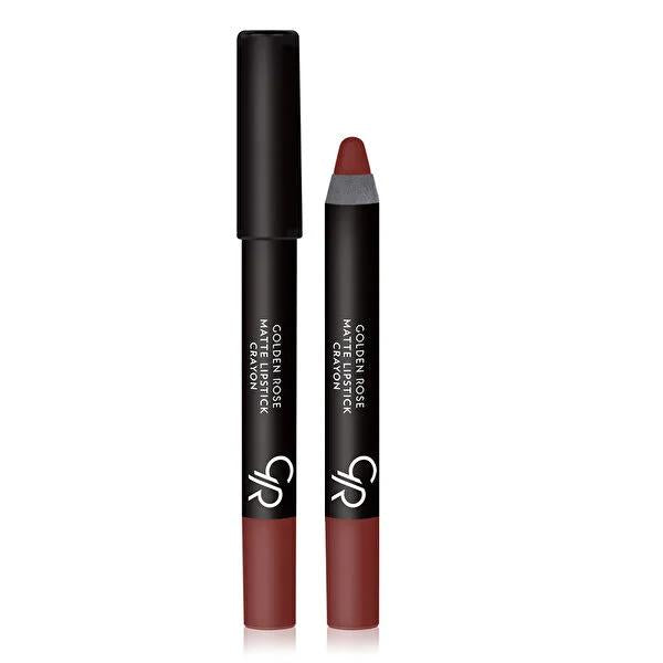 Golden Rose Matte Lipstick Crayon - Moisturizing, Long-Lasting Lip Color with Vitamin E Golden Rose Matte Lipstick Crayon - Long-Lasting & Moisturizing matte lipstick, lip crayon, moisturizing lip color, dermatologically tested cosmetics, long-lasting lip makeup, Golden Rose, cosmetics, makeup, lip care, Vitamin E, cruelty-free, beauty products, lipstick, crayon lipstick, matte lip color