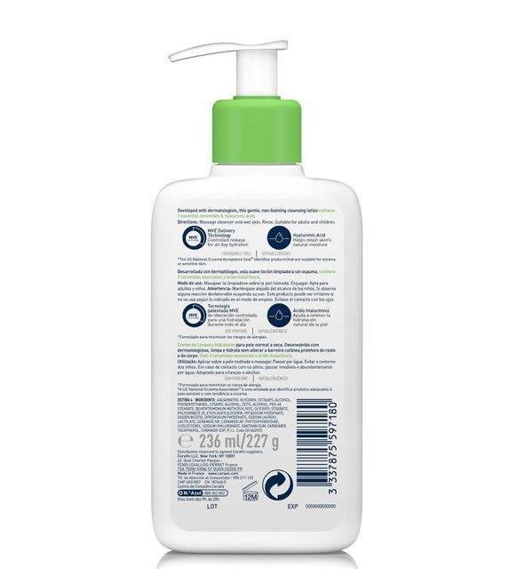 CeraVe Hydrating Facial Cleanser - Gentle, Non-Comedogenic &amp; Fragrance-Free for Normal to Dry Skin - 16 fl oz CeraVe Hydrating Cleanser - Gentle &amp; Fragrance-Free for Dry Skin CeraVe Hydrating Cleanser, Gentle Facial Cleanser, Hydrating Facial Wash, Non-comedogenic Cleanser, Fragrance-free Skincare, Normal to Dry Skin, Sensitive Skin, Ceramides, Hyaluronic Acid, Niacinamide, Skincare, Facial Care, Cleansing, Moisturizing, Skin Barrier Repair, Family Skincare, Gentle Skincare