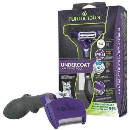 Furminator Short Hair Cat Deshedding Comb Large for Cats Over 4.5 kg