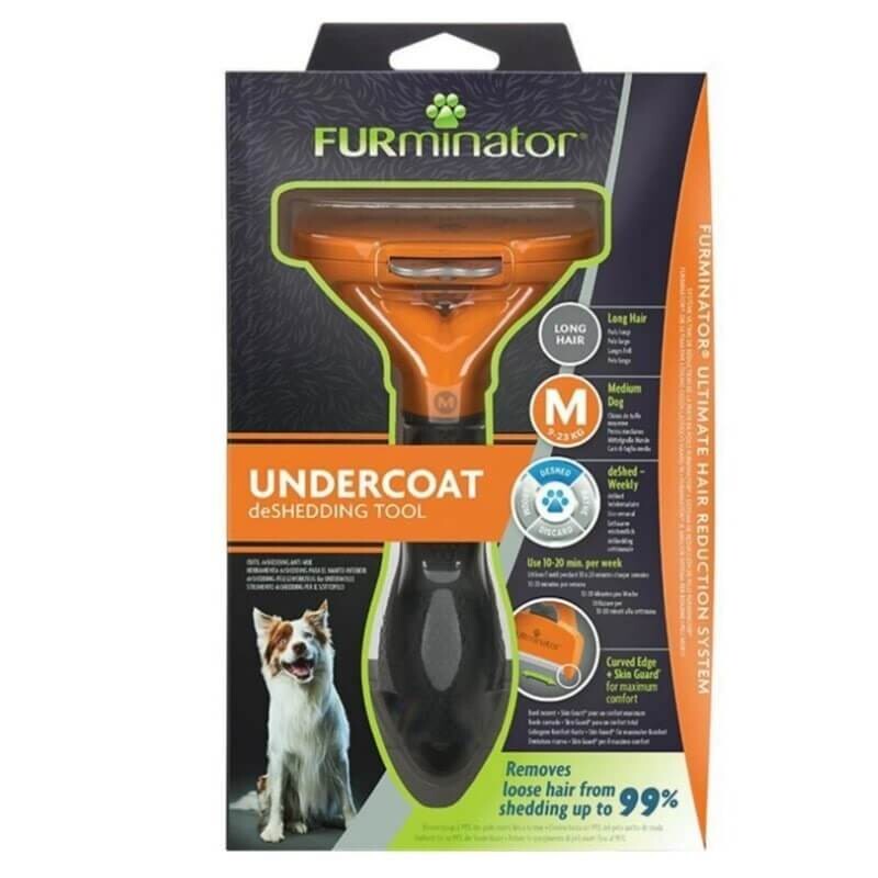 Furminator Long Hair Deshedding Tool for Medium Dogs 6.7cm