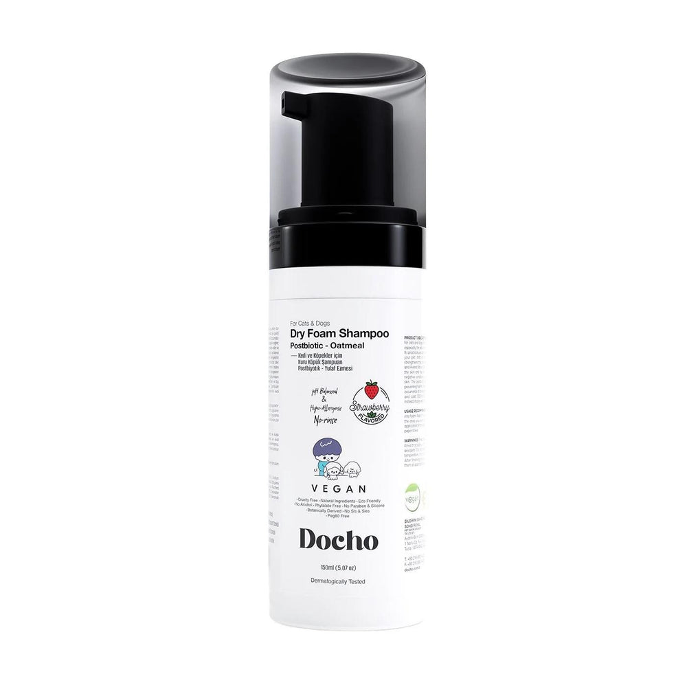 Docho Cat & Dog Dry Foam Shampoo with Postbiotics 150 ml