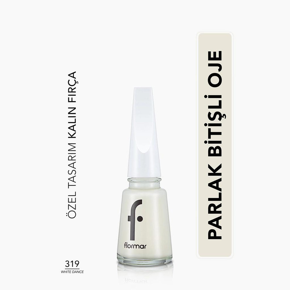 Flormar Nail Enamel High-Pigment Nail Polish in White Dance 11ml