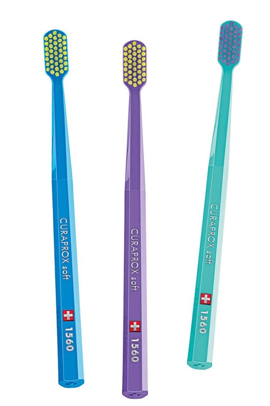 Curaprox CS 1560 Soft Manual Toothbrush for Sensitive Teeth and Gums - Gentle Oral Hygiene, Ultra-Soft - Toothpaste