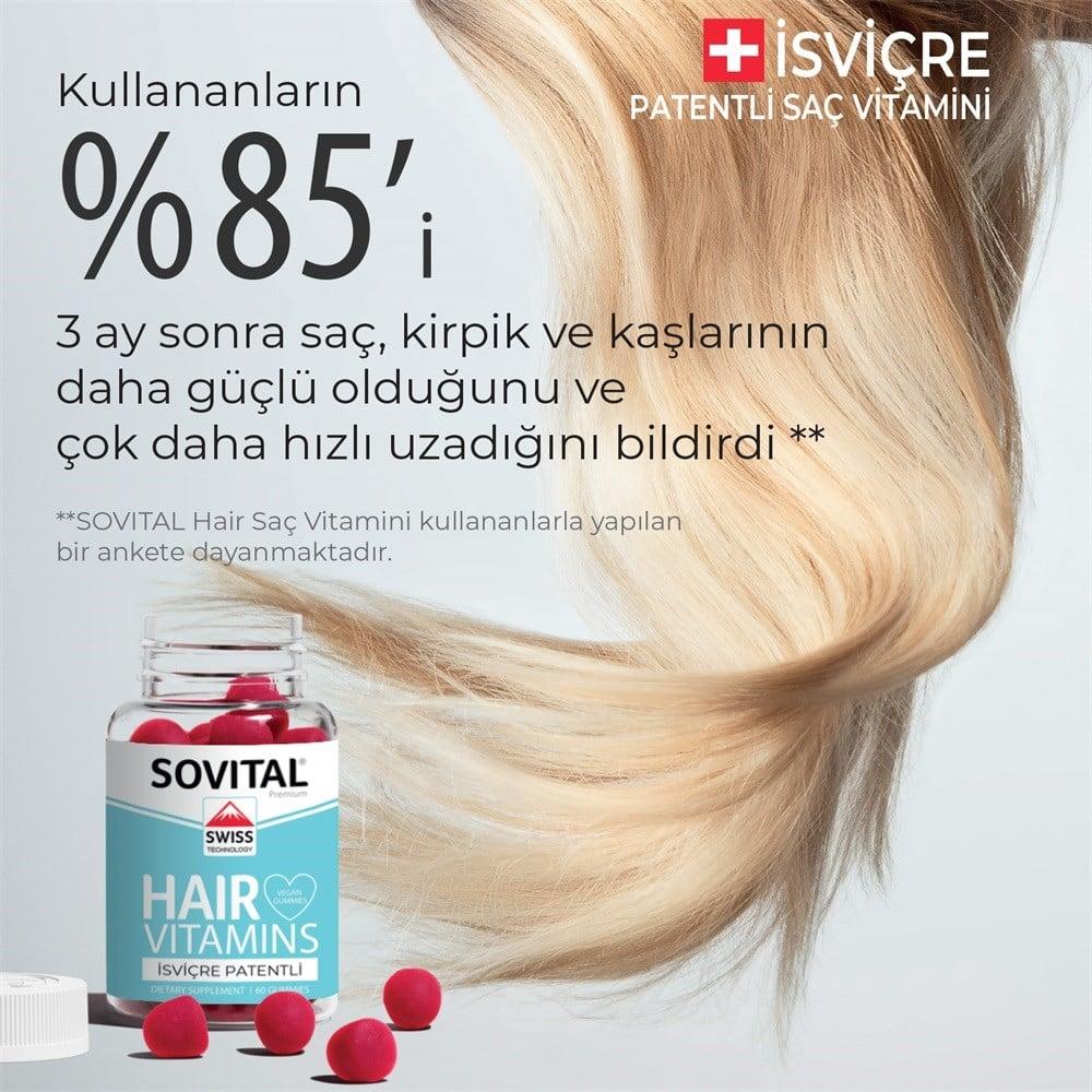 Sovital Hair Vitamins - Vegan Gummies | 60 Count - image 7