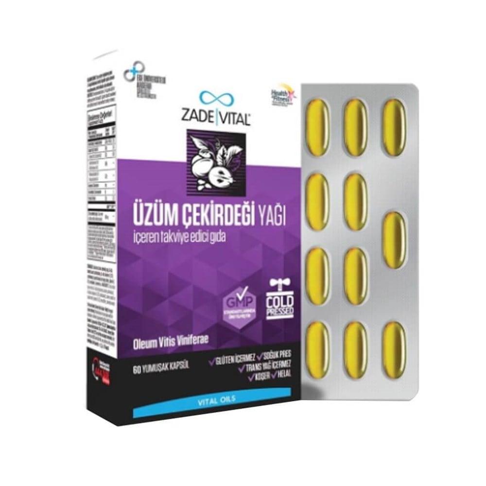 Zade Vital Grape Seed Oil Supplement - 500 mg Soft Capsules for Heart Health & Antioxidant Support Zade Vital Grape Seed Oil - Heart Health & Antioxidant Support Grape Seed Oil Supplement, Omega 6 and Omega 9 Supplement, Antioxidant Dietary Supplement, Natural Health Supplement, Soft Capsules, Heart Health Support, Nutritional Supplement, Dietary Supplement, Health and Wellness, Zade Vital, Grape Seed Oil, Omega 6, Omega 9, Antioxidant Support