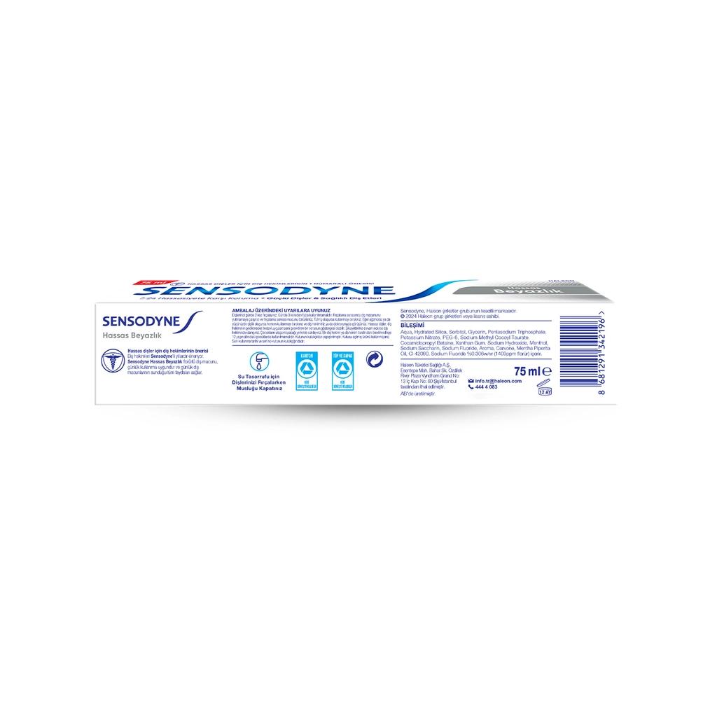 Sensodyne Sensitive Whitening Toothpaste for Gentle Stain Care 75ml