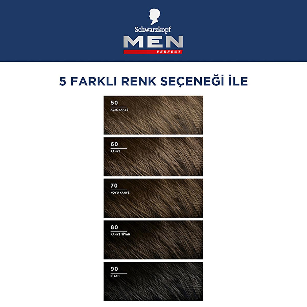Men Perfect Koyu Kahve Saç Boyası - 70 Dark Brown Men's Hair Dye for Grey Hair Coverage - view 2