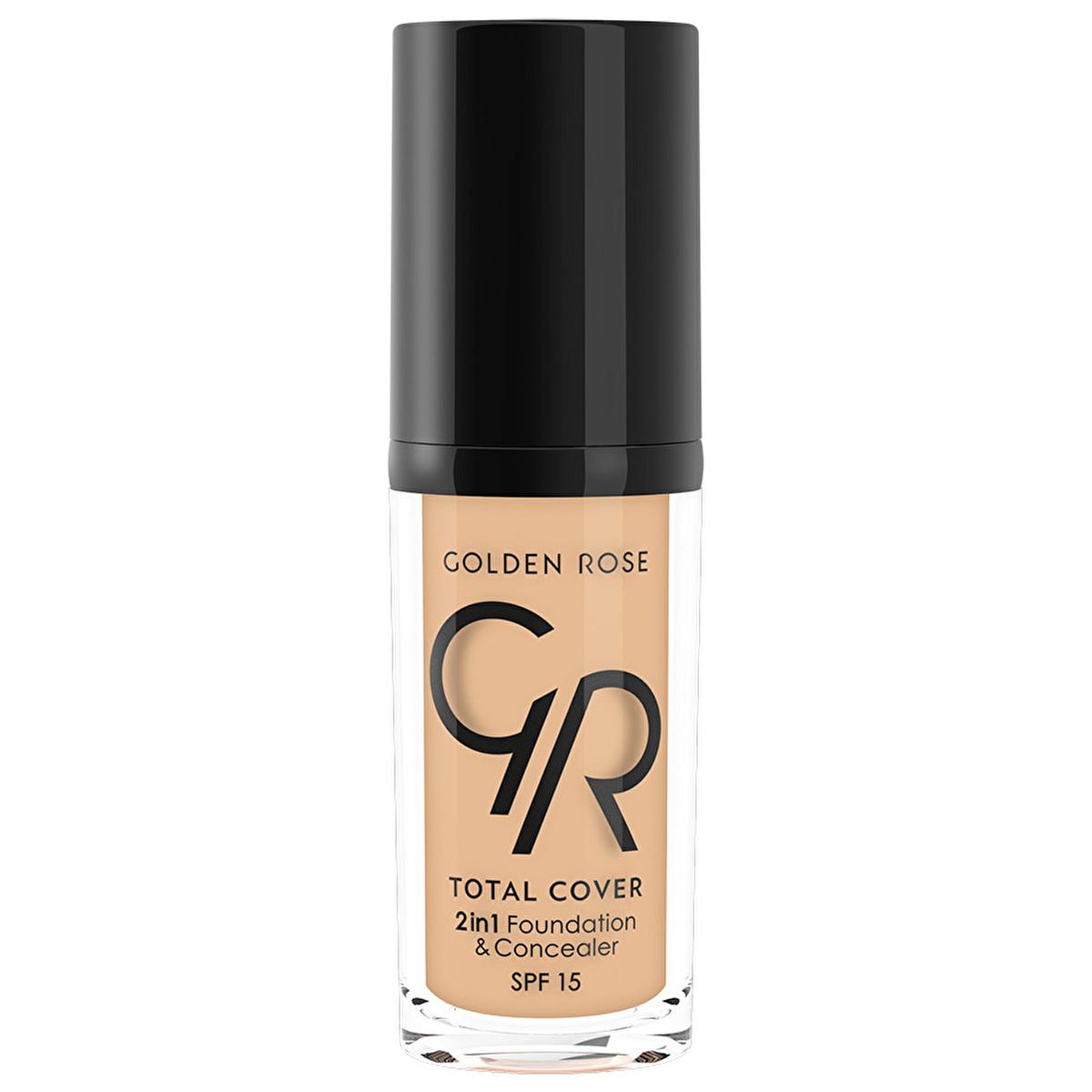 Golden Rose 2-in-1 Foundation & Concealer - High Coverage, Oil-Free Makeup with Vitamin E & SPF 15 Golden Rose 2-in-1 Foundation & Concealer - High Coverage & SPF 15 Foundation and Concealer, 2-in-1 Makeup, High Coverage Foundation, Oil-Free Makeup, Vitamin E Cosmetics, SPF 15 Makeup, Makeup Essentials, Beauty Products, Cosmetics, Flawless Finish, Natural Look, Sun Protection, Antioxidant Properties, Daily Wear, Makeup Routine, Beauty Routine, Golden Rose