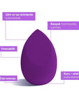 Gorkito Makeup Sponge Purple for Seamless Blending 1 pc