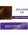 Wella Koleston Hair Dye - Light Brown (Açık Kahve) - Long-Lasting, Glossy Hair Color for At-Home Use - view 4