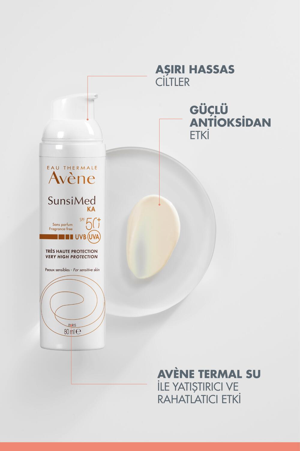 Avene Sunsimed KA High Protection Sunscreen SPF 50+ for Sensitive Skin - Water-Resistant, Non-Whitening, Soothing Avène Thermal Water - 2.71 fl oz Avene Sunsimed KA SPF 50+ Sunscreen for Sensitive Skin High protection sunscreen, Sensitive skin sunscreen, SPF 50+ sunscreen, Water-resistant sunscreen, Avène sunscreen, Sunscreen for daily use, Sunscreen for outdoor activities, Family sunscreen, Baby sunscreen, Children's sunscreen, Non-whitening sunscreen, UVA and UVB protection, Soothing sunscreen, Avène Ther